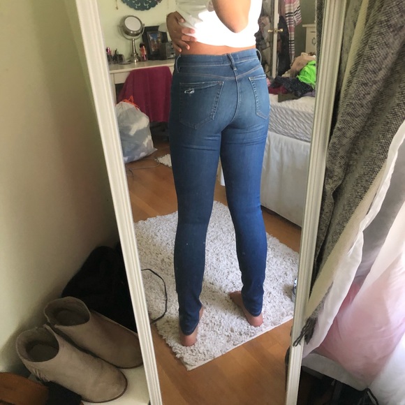 High waisted dark wash skinny jeans - Picture 3 of 3